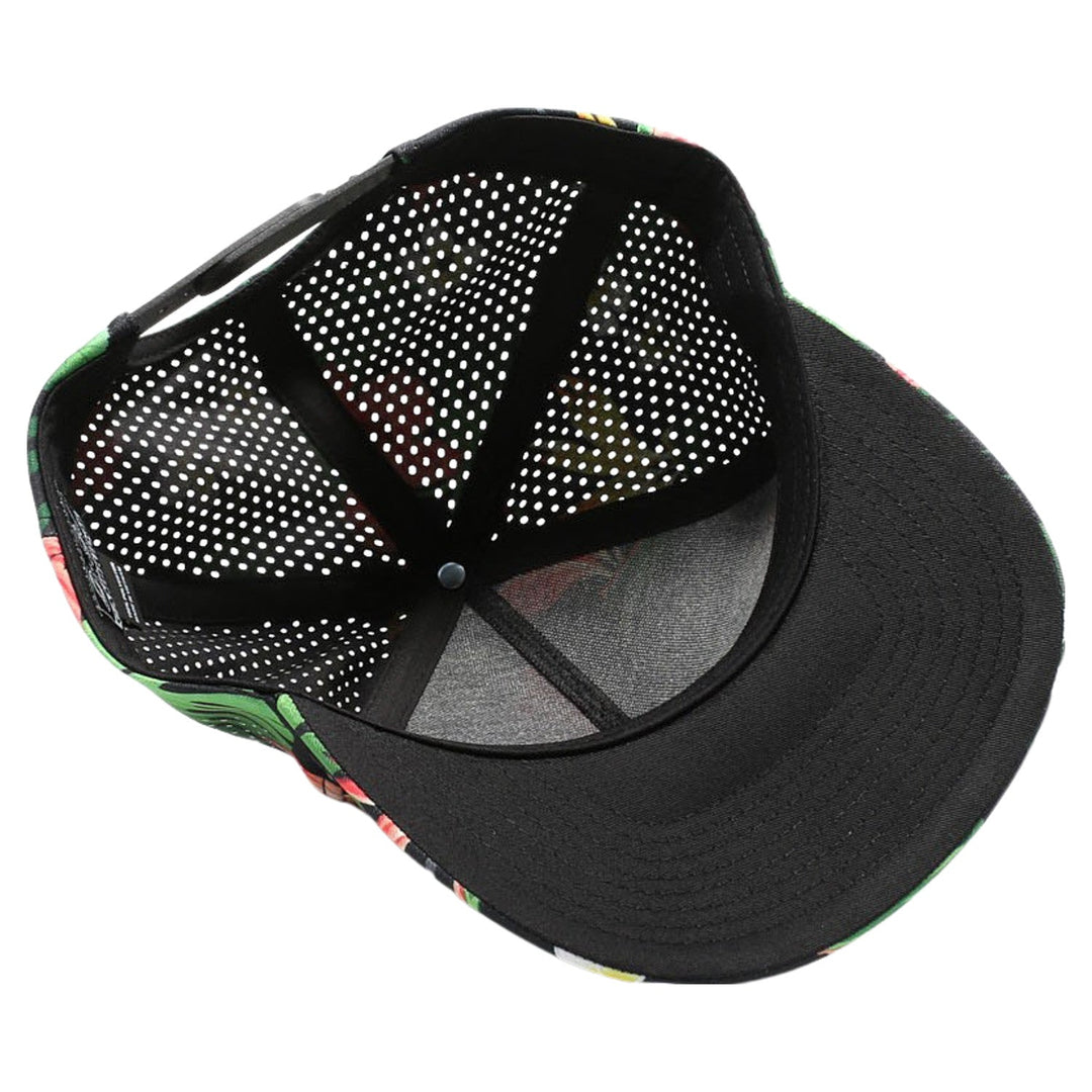 PB311F Five Panel Flower Perforated [Black-2]