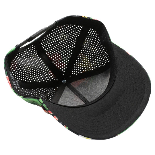 PB311F Five Panel Flower Perforated [Black-2]