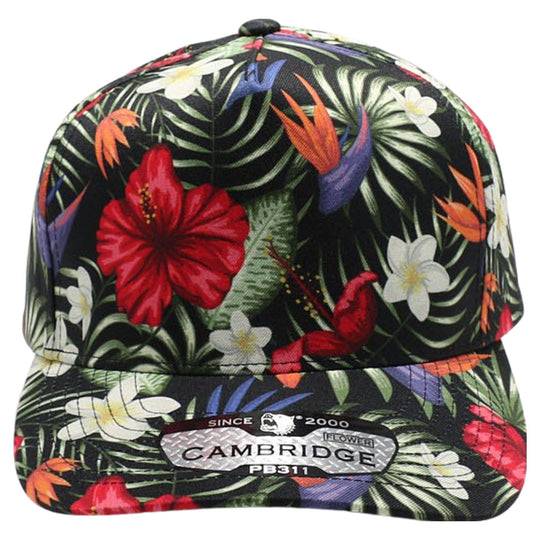 PB311F Five Panel Flower Perforated [Black-1]
