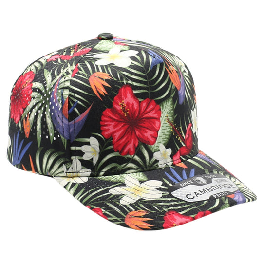 PB311F Five Panel Flower Perforated [Black-1]