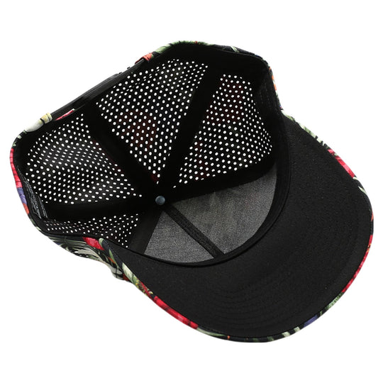 PB311F Five Panel Flower Perforated [Black-1]