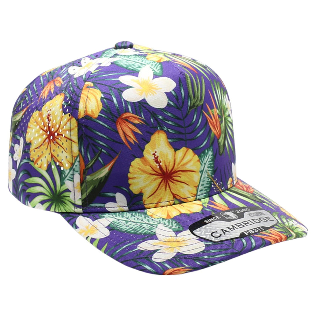 PB311F Five Panel Flower Perforated [Purple]