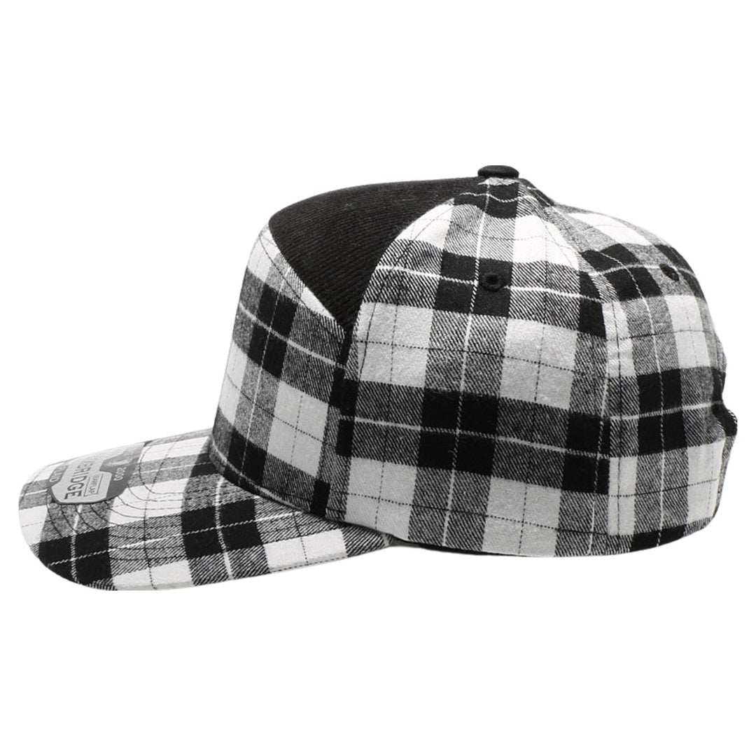 Plaid Camper Ear Flap [White/Black]