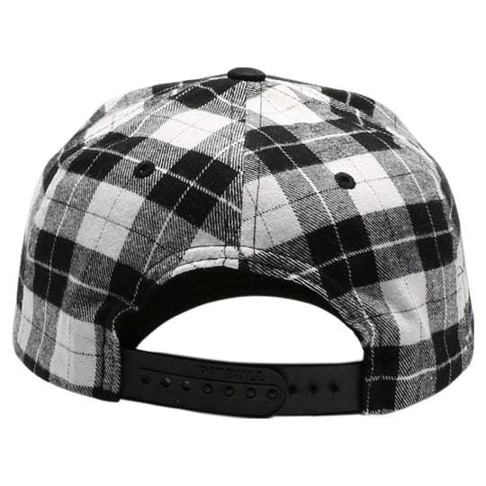 Plaid Camper Ear Flap [White/Black]