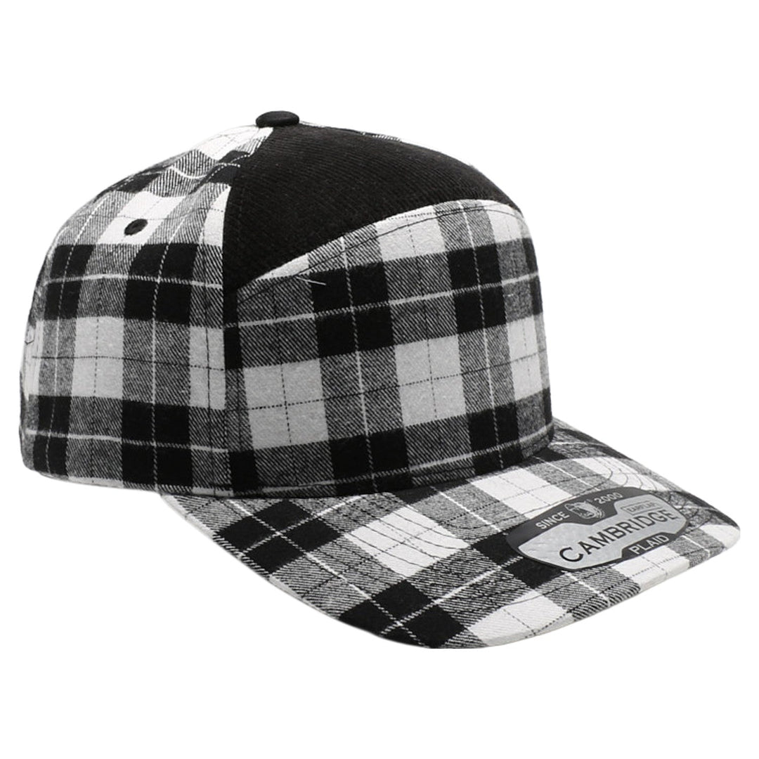 Plaid Camper Ear Flap [White/Black]
