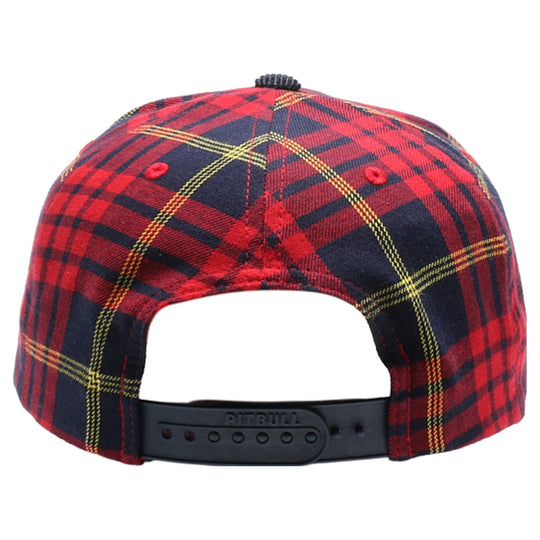 5 Panel Plaid Sandwich Visor [Red/Navy]