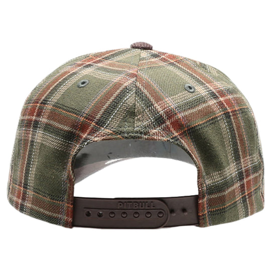5 Panel Plaid Sandwich Visor [Olive/Brown]