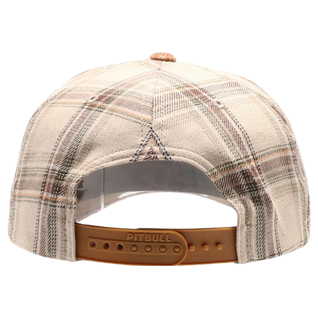 5 Panel Plaid Sandwich Visor [Khaki/Camel]