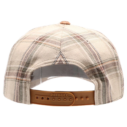 5 Panel Plaid Sandwich Visor [Khaki/Camel]