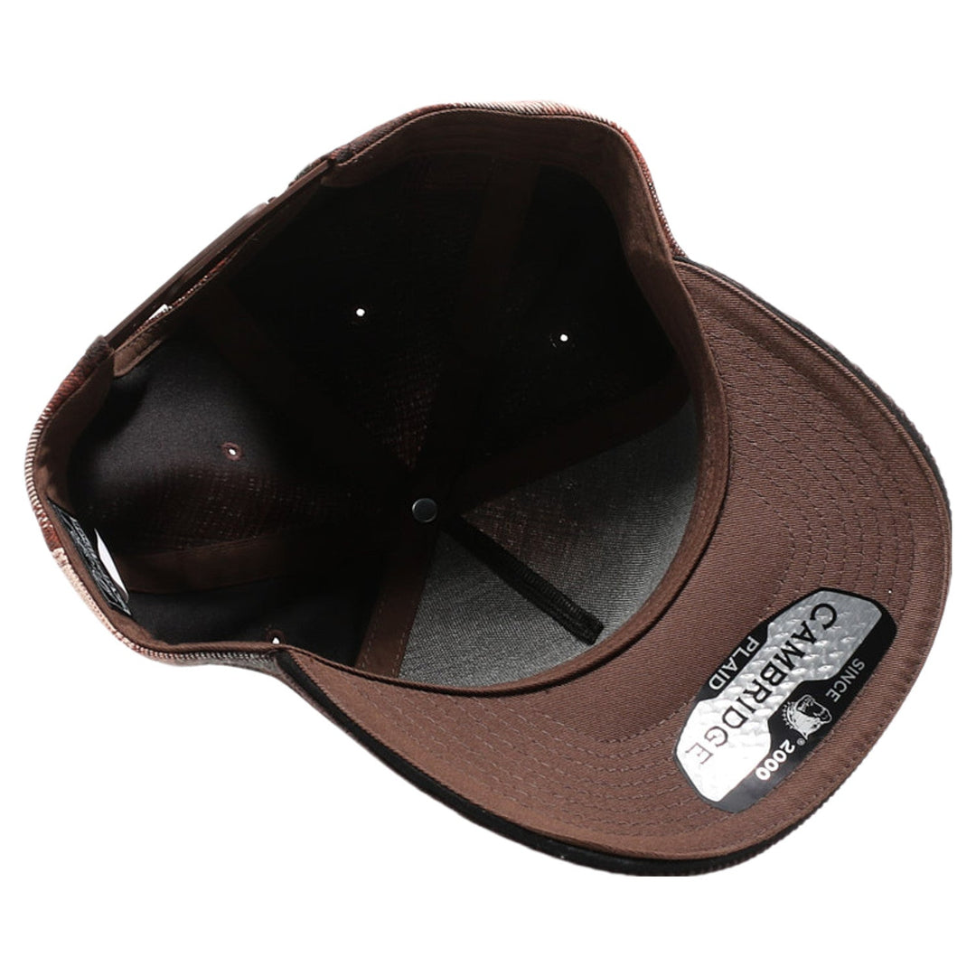 5 Panel Plaid Sandwich Visor [Brown]