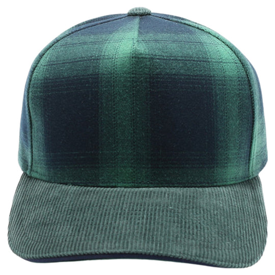 5 Panel Plaid Sandwich Visor [D.Green]
