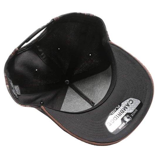 5 Panel Plaid Sandwich Visor [Black]