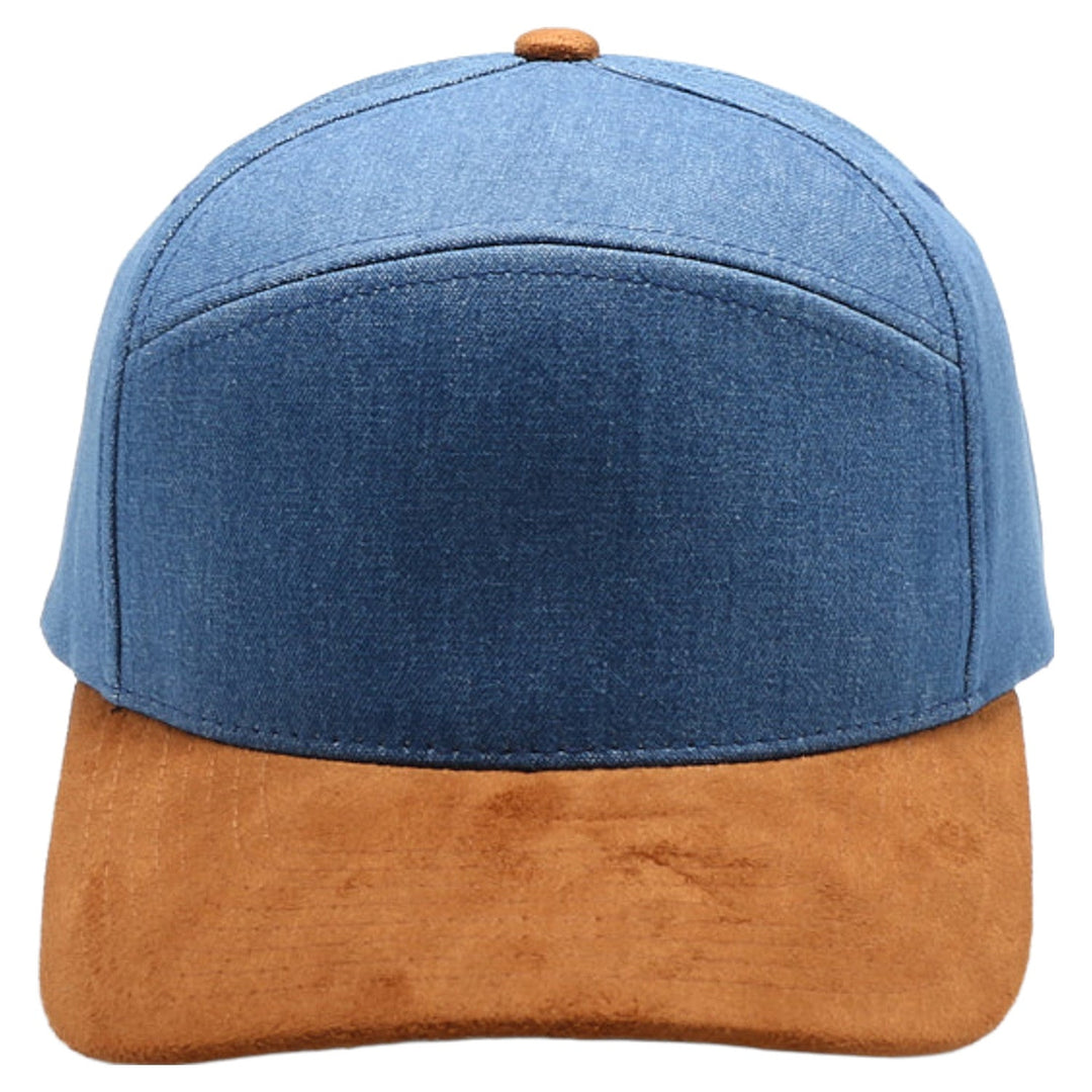Denim Suede Visor Camper [Light Denim/Tan]