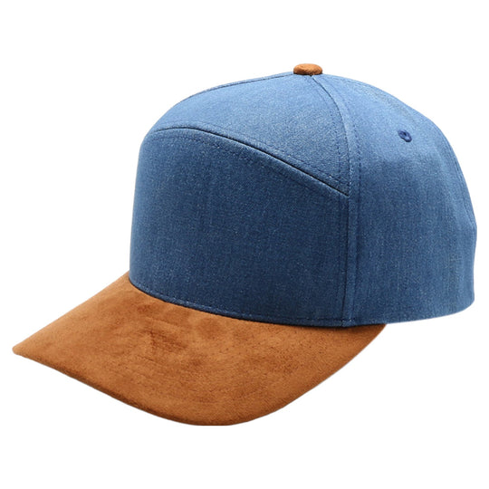 Denim Suede Visor Camper [Light Denim/Tan]