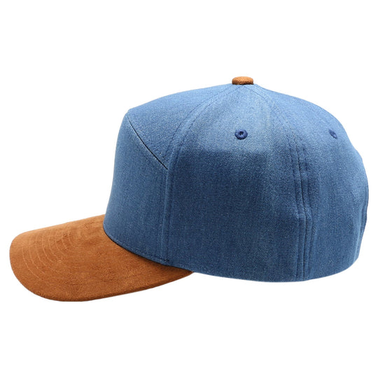 Denim Suede Visor Camper [Light Denim/Tan]