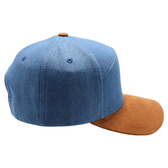 Denim Suede Visor Camper [Light Denim/Tan]