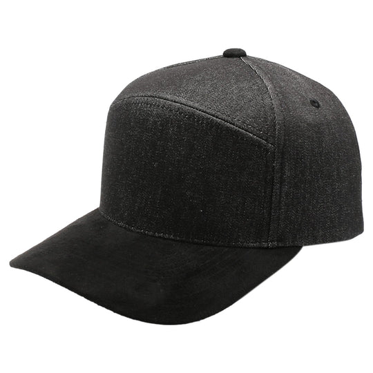 Denim Suede Visor Camper [Black Denim/Black]