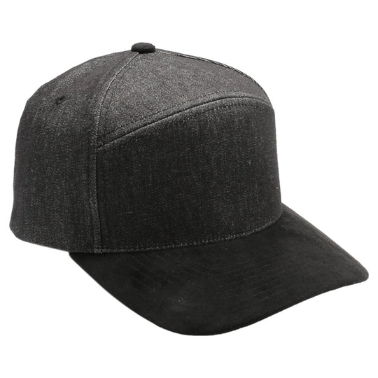 Denim Suede Visor Camper [Black Denim/Black]