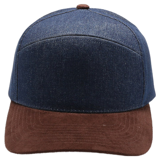 Denim Suede Visor Camper [Dark Denim/Dark Brown]