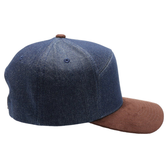 Denim Suede Visor Camper [Dark Denim/Dark Brown]