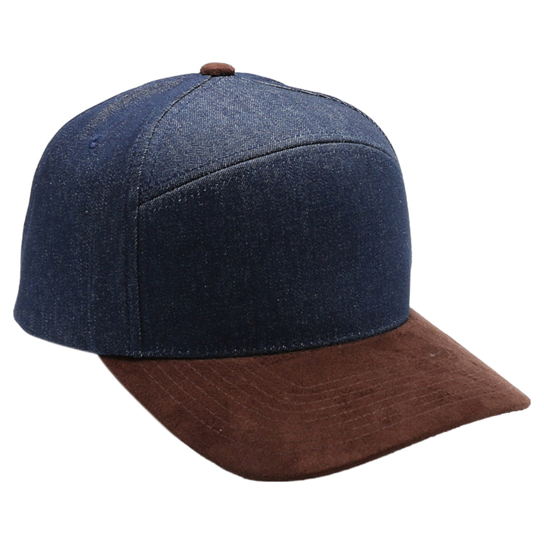 Denim Suede Visor Camper [Dark Denim/Dark Brown]