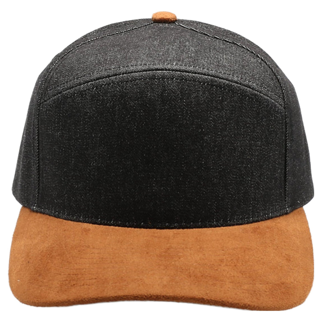 Denim Suede Visor Camper [Black Denim/Tan]
