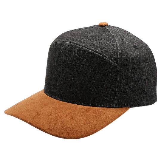 Denim Suede Visor Camper [Black Denim/Tan]