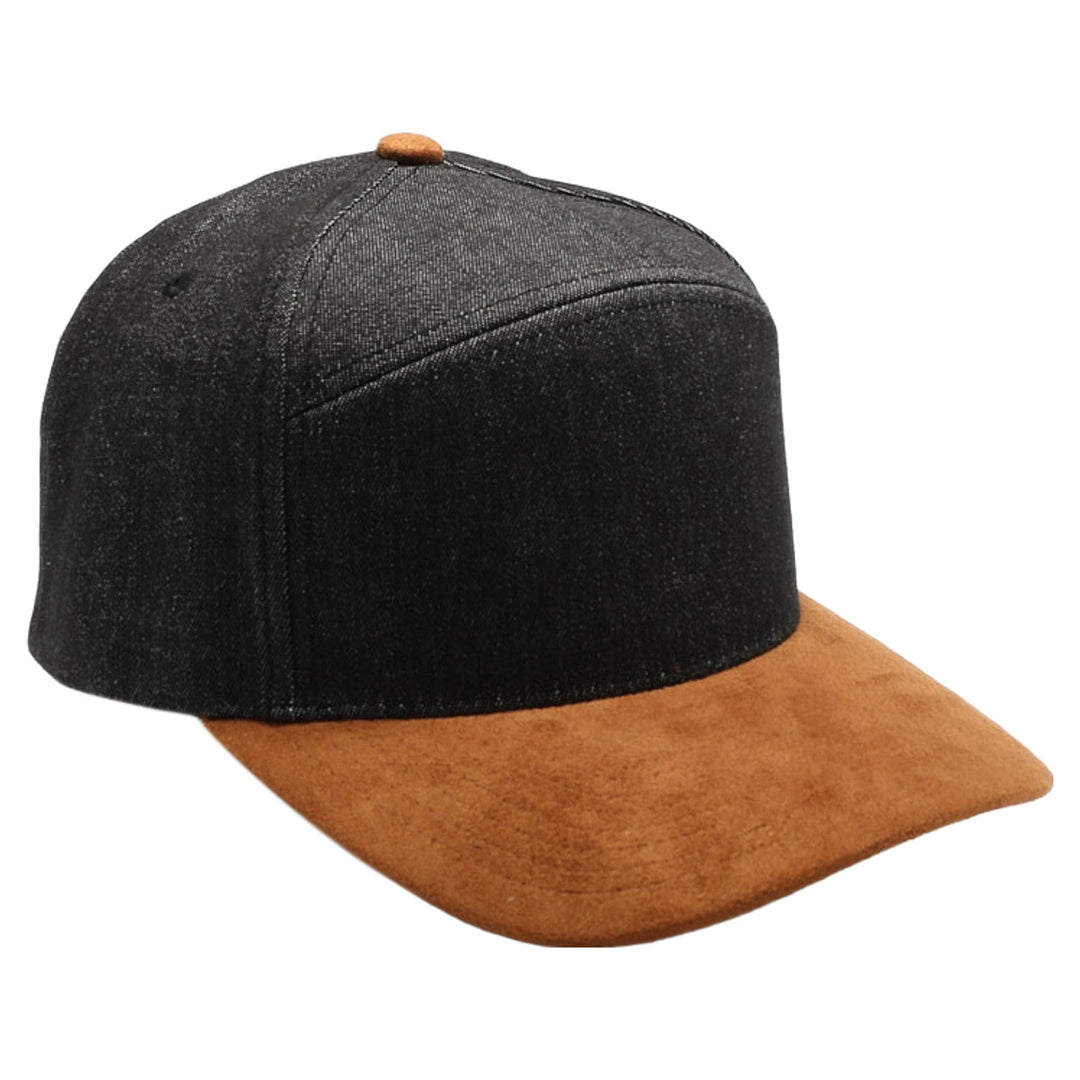 Denim Suede Visor Camper [Black Denim/Tan]