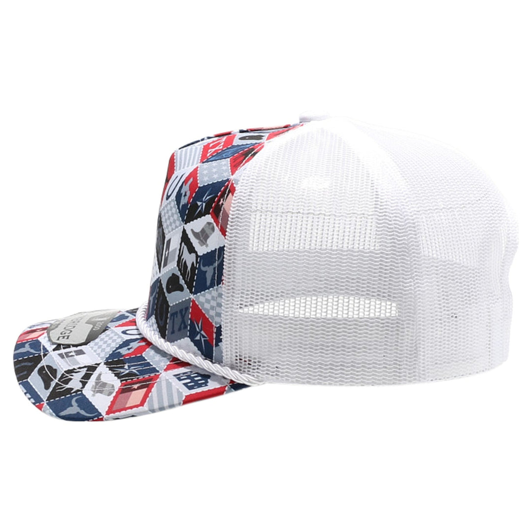 Texas-Themed Polygon Quilt High Frame with Rope [White]