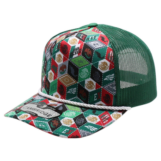 Mexico-Themed Polygon Quilt High Frame with Rope [Green]