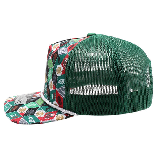 Mexico-Themed Polygon Quilt High Frame with Rope [Green]