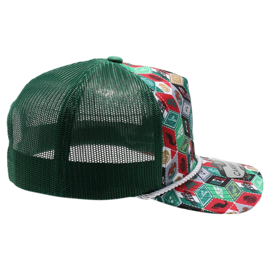 Mexico-Themed Polygon Quilt High Frame with Rope [Green]