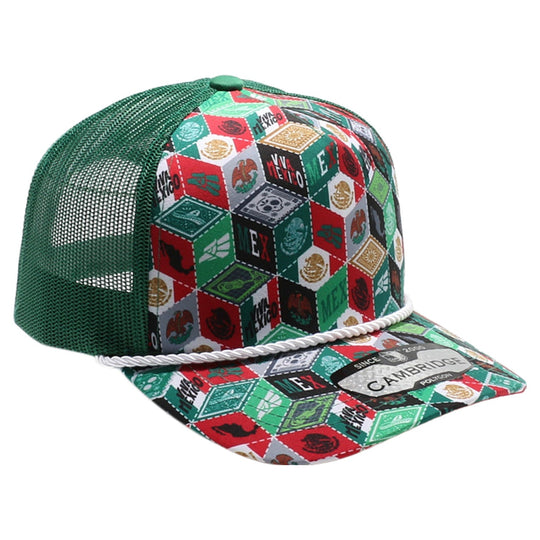 Mexico-Themed Polygon Quilt High Frame with Rope [Green]