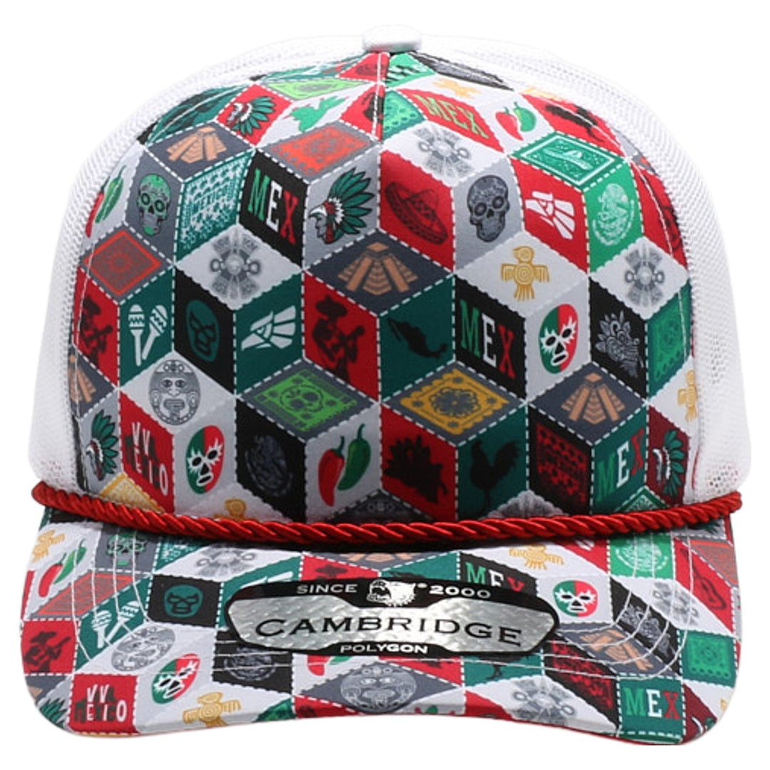 Mexico-Themed Polygon Quilt High Frame with Rope [White]
