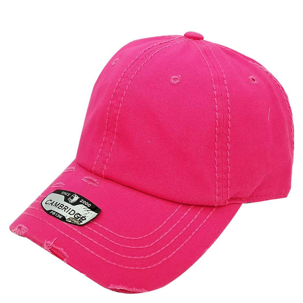 PB136V Distressed Dad Hat - PITBULL TDC